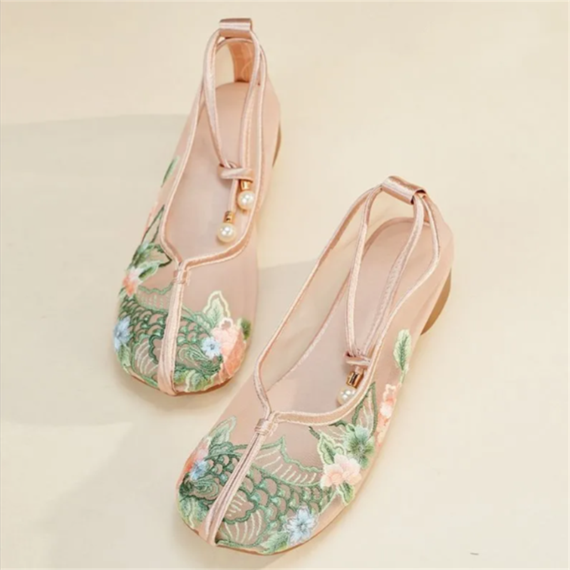 인기 샌들 메쉬 슈즈 자수 모던 통기성 앤틱 굽 높은  - Sandals 리뷰 및 가격