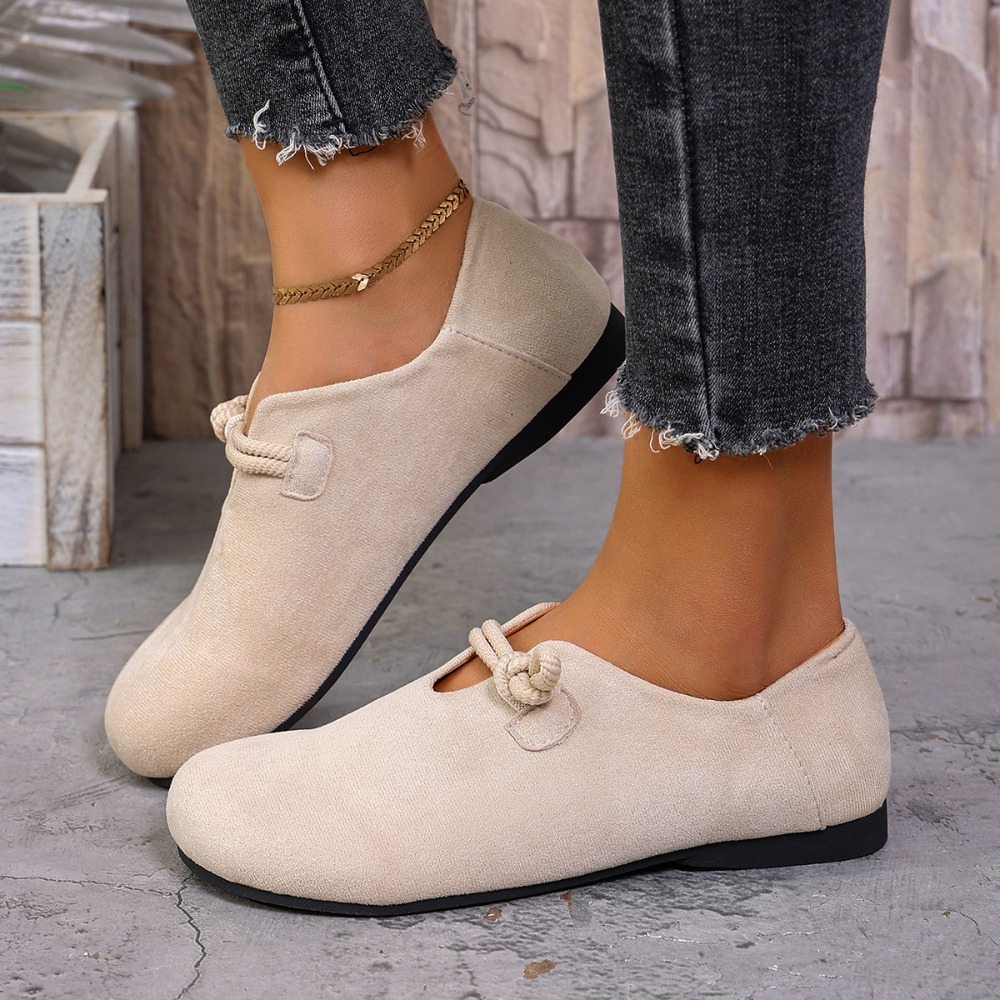 여성용 플랫 로퍼, 둥근 앞코, 끈으로 묶는 디자인,  - Women'S Shoes 리뷰 및 가격