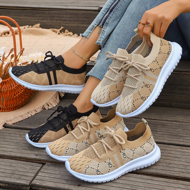 2026년 신상 레이스업 라운드 여성 스니커즈 메쉬 니 - Knit Fabric Lace Up Sneakers 리뷰 및 가격